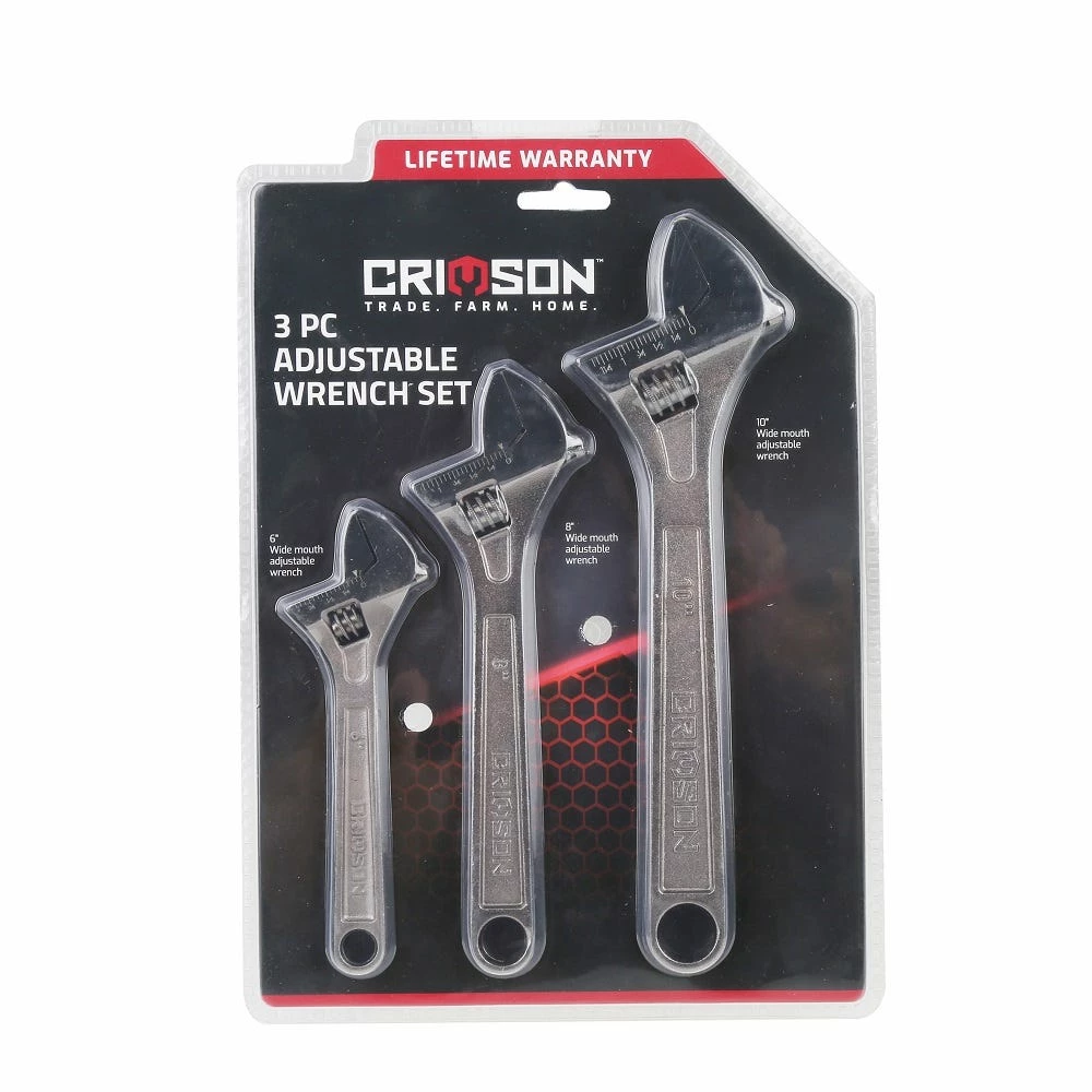 Crimson Force 3 Piece Adjustable Wrench Set CT-2431-004 - Wrench & Wrench Sets 1 Crimson Force 3 Piece Adjustable Wrench Set CT-2431-004 - Wrench & Wrench Sets