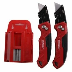 Crimson Force Sales Shop 14 Crimson Force 2 Pack Utility Knife / 50 Blades - 88-284-0204 - Blades & Knives