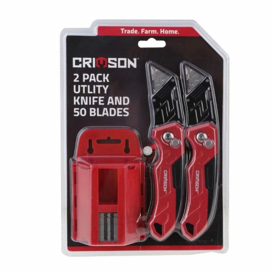 Crimson Force 2 Pack Utility Knife / 50 Blades - 88-284-0204 - Blades & Knives 2 Crimson Force 2 Pack Utility Knife / 50 Blades - 88-284-0204 - Blades & Knives - Image 2