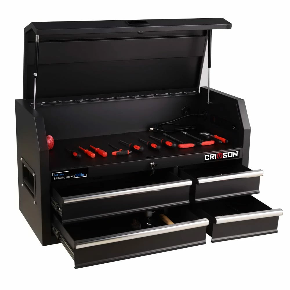Crimson Force Top 4 Drawer 42" Gloss Black - CT421804ASC-RK - Tool Boxes 4 Crimson Force Top 4 Drawer 42" Gloss Black - CT421804ASC-RK - Tool Boxes - Image 4
