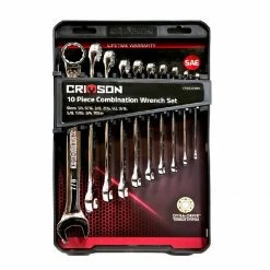 Crimson Force Tools 10 Piece SAE Combination Wrench Set - 7019004 - Sockets & Socket Sets