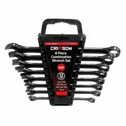 Crimson Force Tools 8 Piece SAE Black Combination Wrench Set - 7019043 - Sockets & Socket Sets