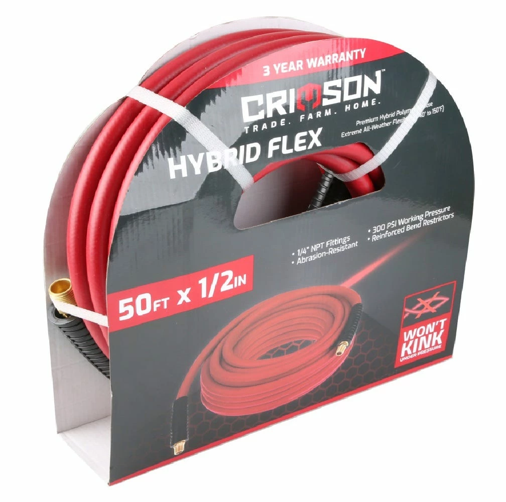 Crimson Force Air Hose Hybird Flex 1/2" x 50' - RKF-89-891-0204-49633 - Air Compressor Accessories 2 Crimson Force Air Hose Hybird Flex 1/2" x 50' - RKF-89-891-0204-49633 - Air Compressor Accessories - Image 2