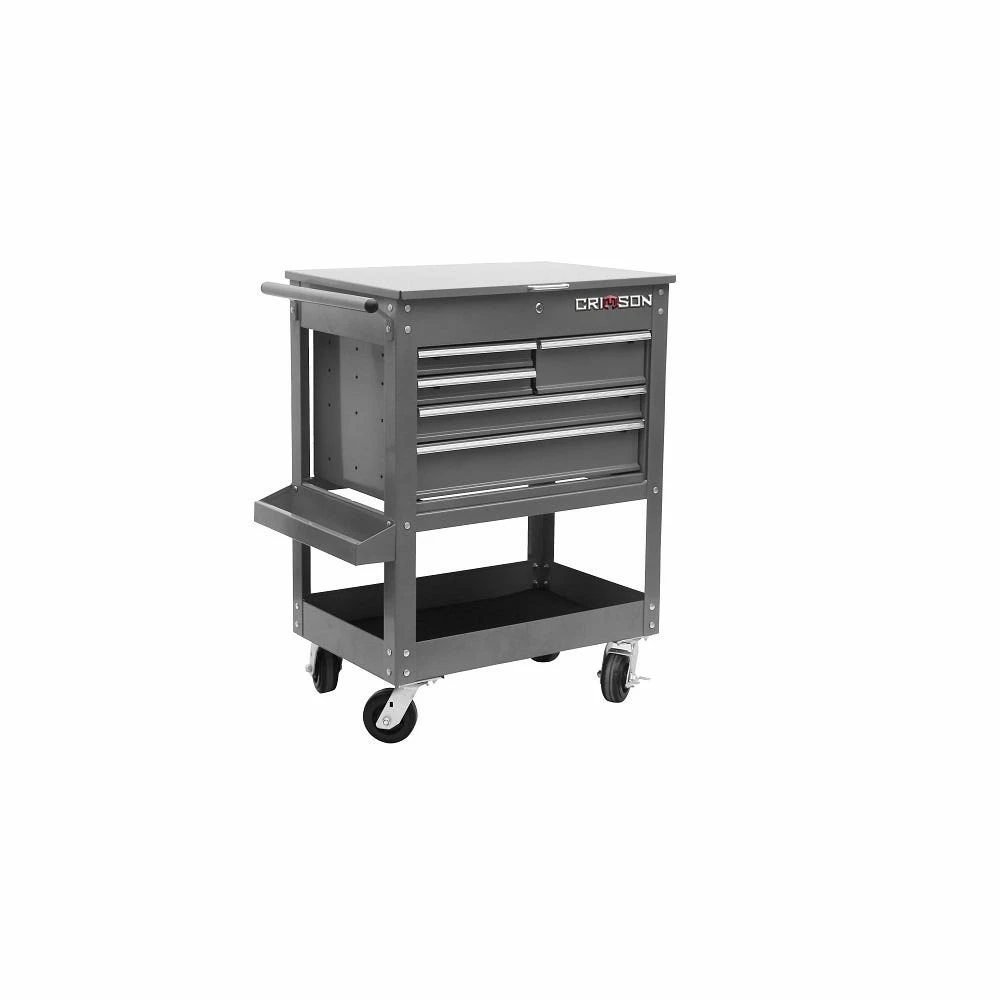 Crimson Force 30 Inch 5 Drawer Tool Cart Gray - 24570005 - Tool Boxes 1 Crimson Force 30 Inch 5 Drawer Tool Cart Gray - 24570005 - Tool Boxes